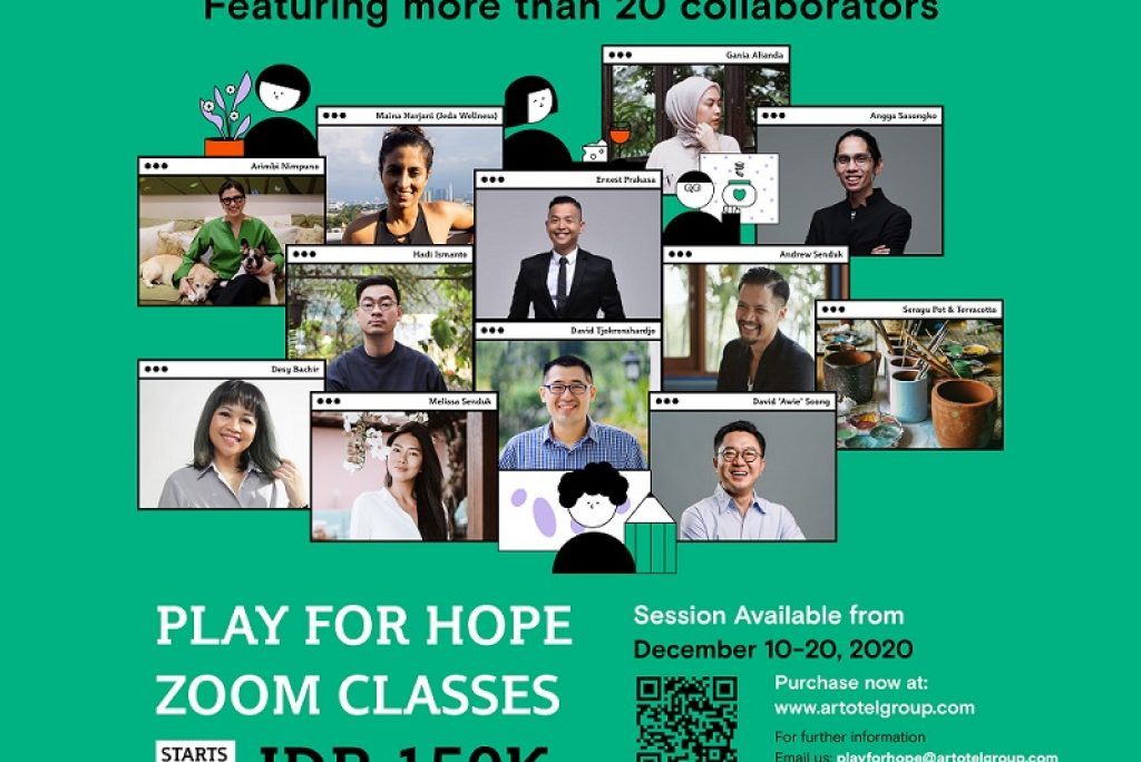 ‘’PLAY FOR HOPE’’ Kelas Workshop Virtual dan Kampanye CSR Artotel Group