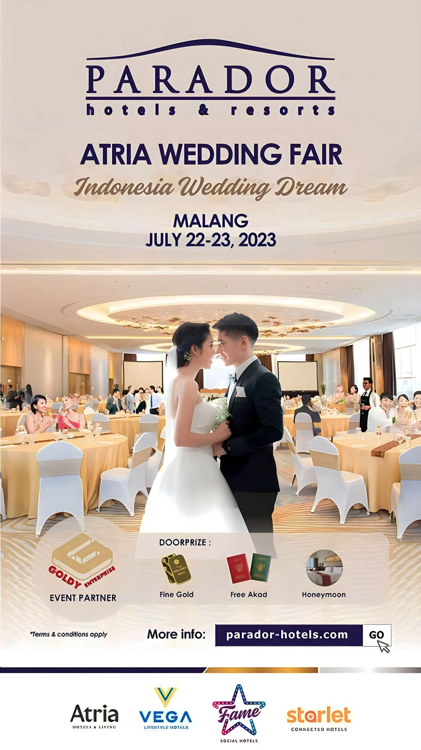 Atria Hotel Malang akan Menggelar Pameran Pernikahan Eksklusif ‘Indonesia Wedding Dream’