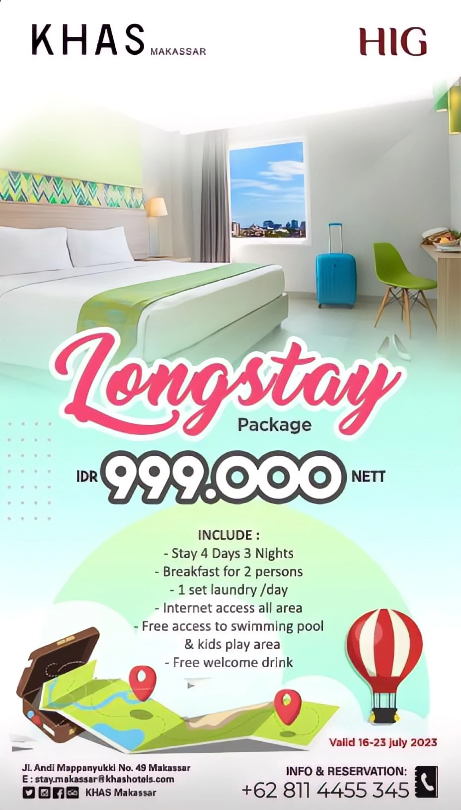 Promo Longstay Package Longstay Hotel KHAS Makassar