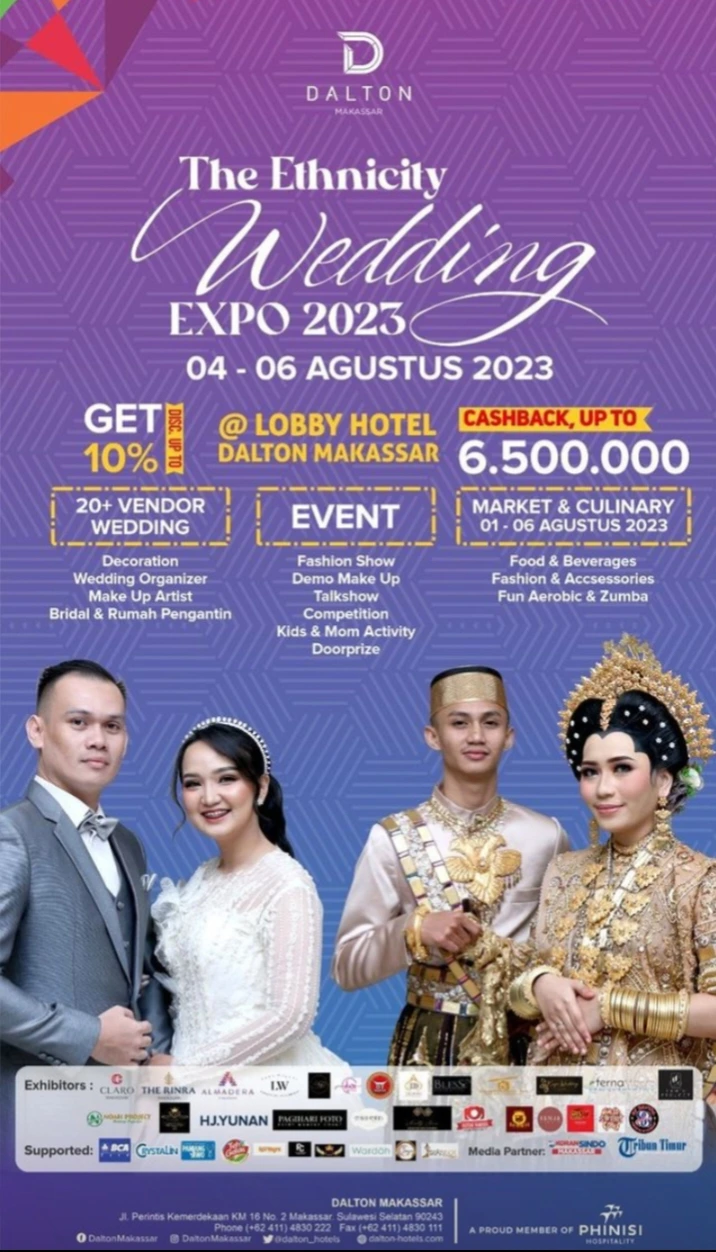 The Ethnicity Wedding Expo Dalton Makassar 2023 Tawarkan Berbagai Promo