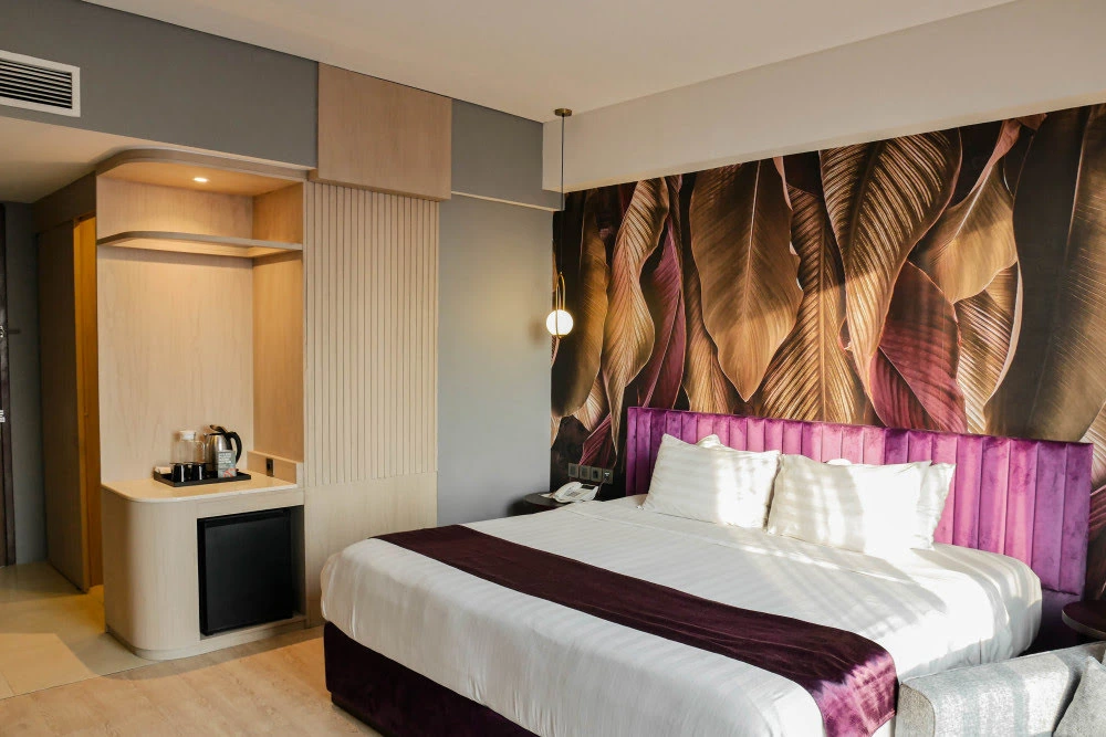 Grand Deluxe Room, tipe kamar terbaru yang ditawarkan Grand Edge Hotel Semarang dengan konsep Japandi Modern