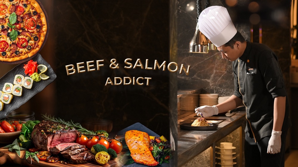 Manjakan Lidah Penggemar Kuliner, GRAMM Hotel Sajikan Beef & Salmon Addict