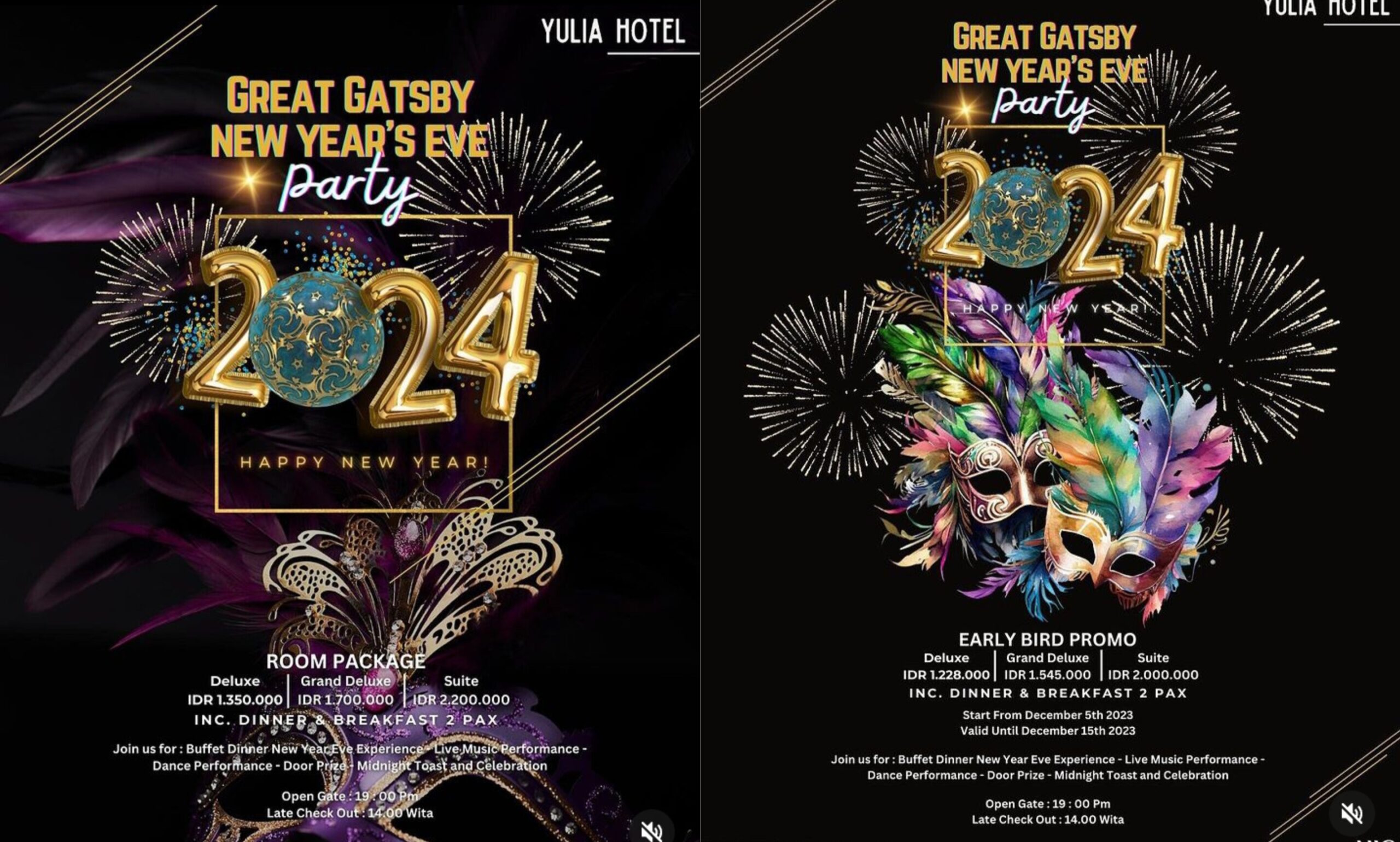 Great Gatsby New Year's Eve Party Yulia Hotel Gorontalo