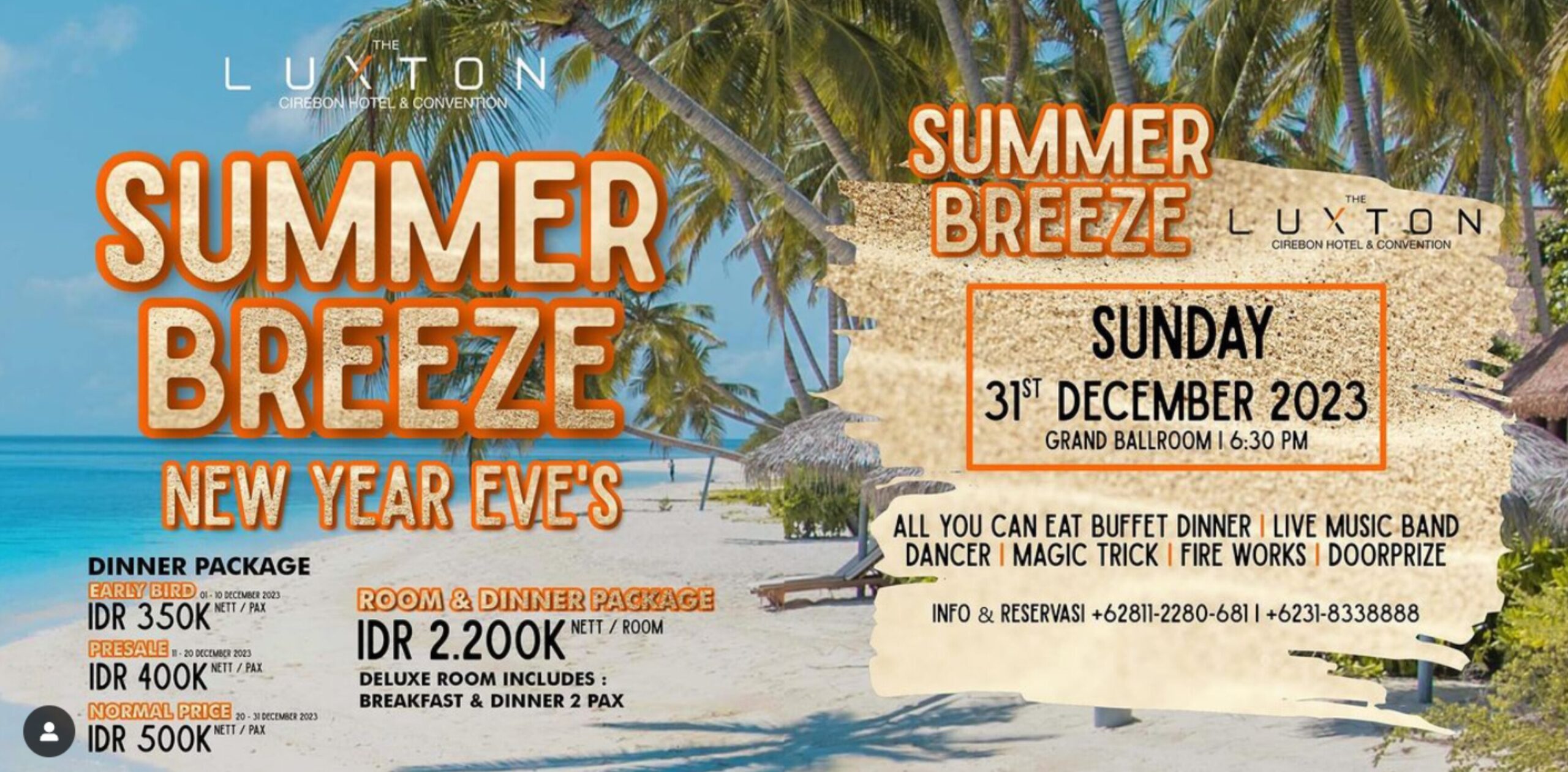 Summer Breeze New Year Eve's Luxton Hotel Cirebon