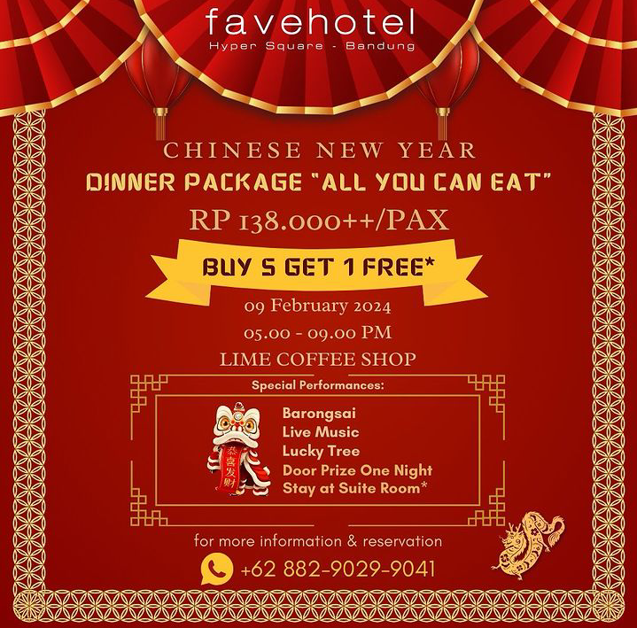 Chinese New Year Dinner Package Favehotel Hyper Square Bandung
