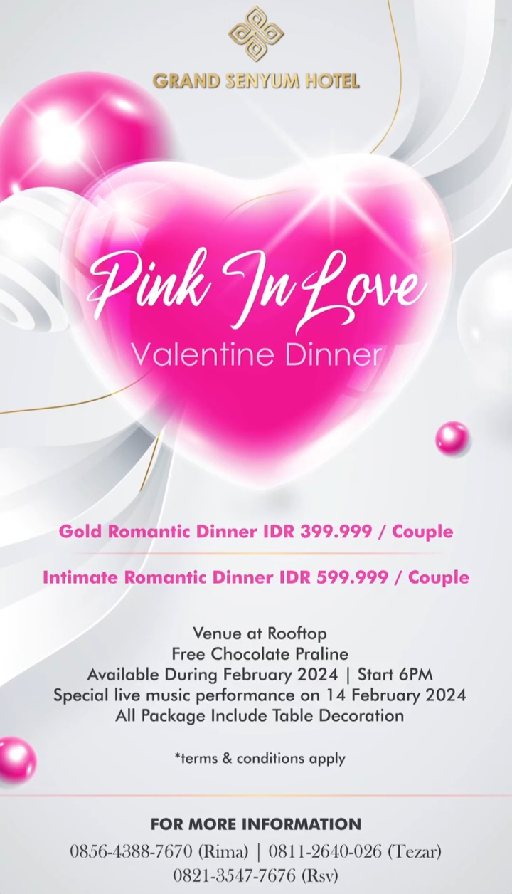 Promo Valentine Grand Senyum Hotel