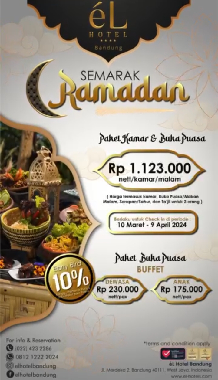 Iftar Package eL Hotel Bandung