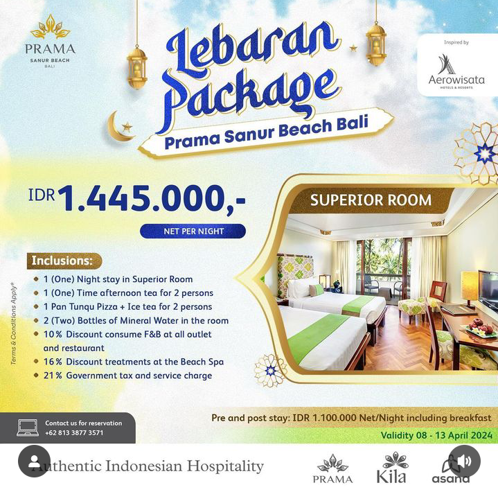 Lebaran Package at Prama Sanur Beach Bali