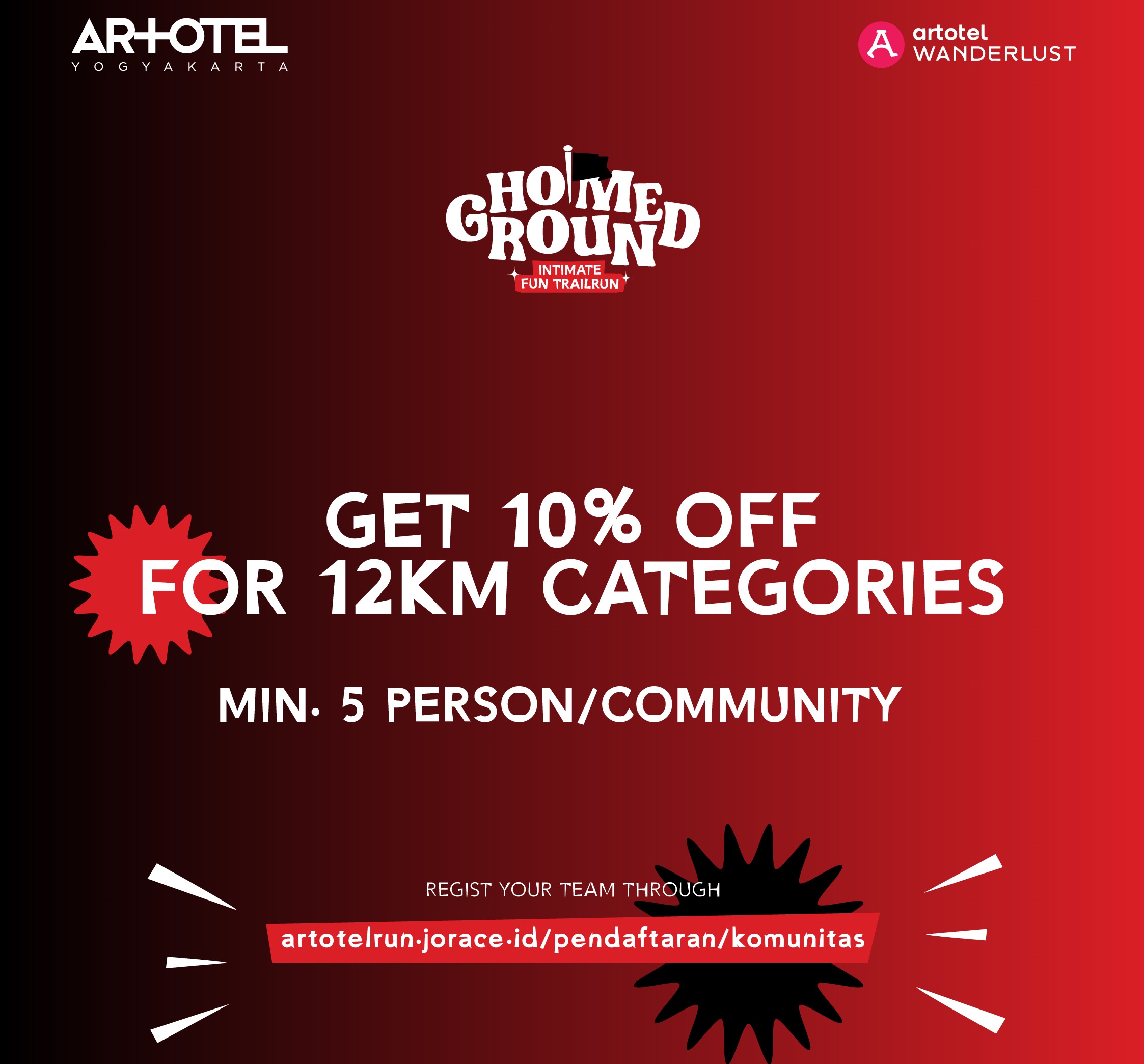 Artotel Yogyakarta Hadirkan Berbagai Promo Untuk Homeground: Intimate Fun Trail Run