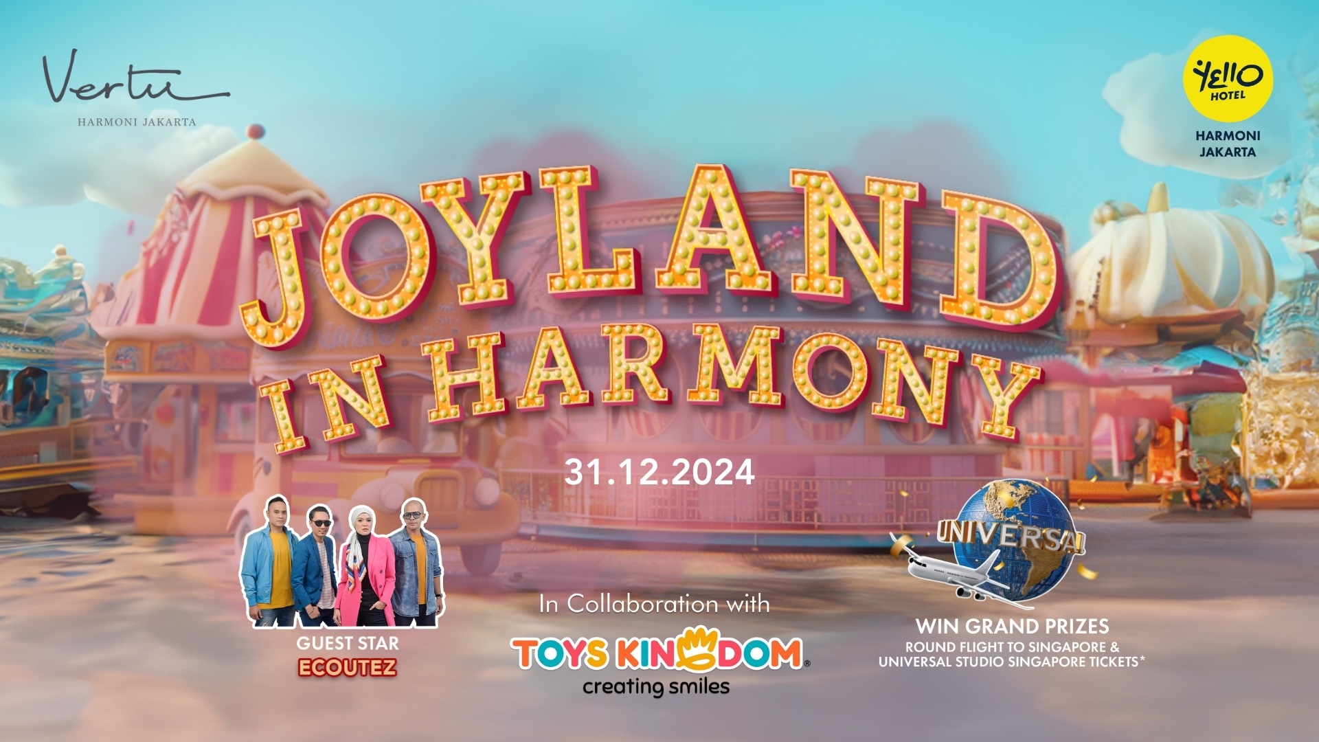 Rayakan Malam Tahunn Baru Di Vertu & Yello Hotels Harmoni Jakarta Dengan Tema “Joyland in Harmony.”