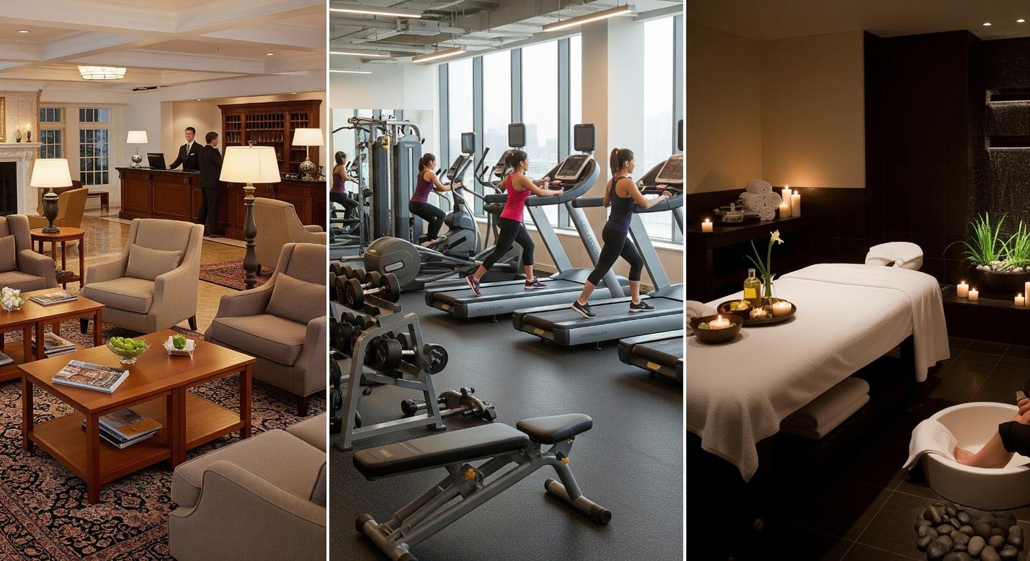 Area Gym, Spa dan Lobi Hotel
