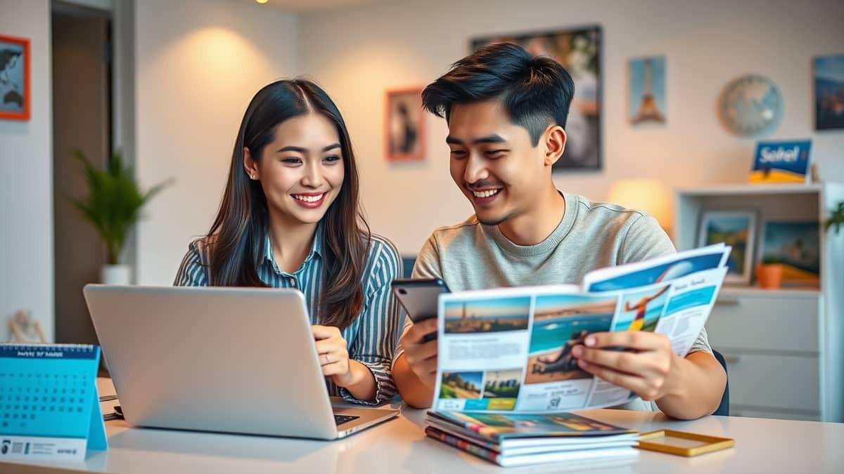 orang yng sedang memesan hotel