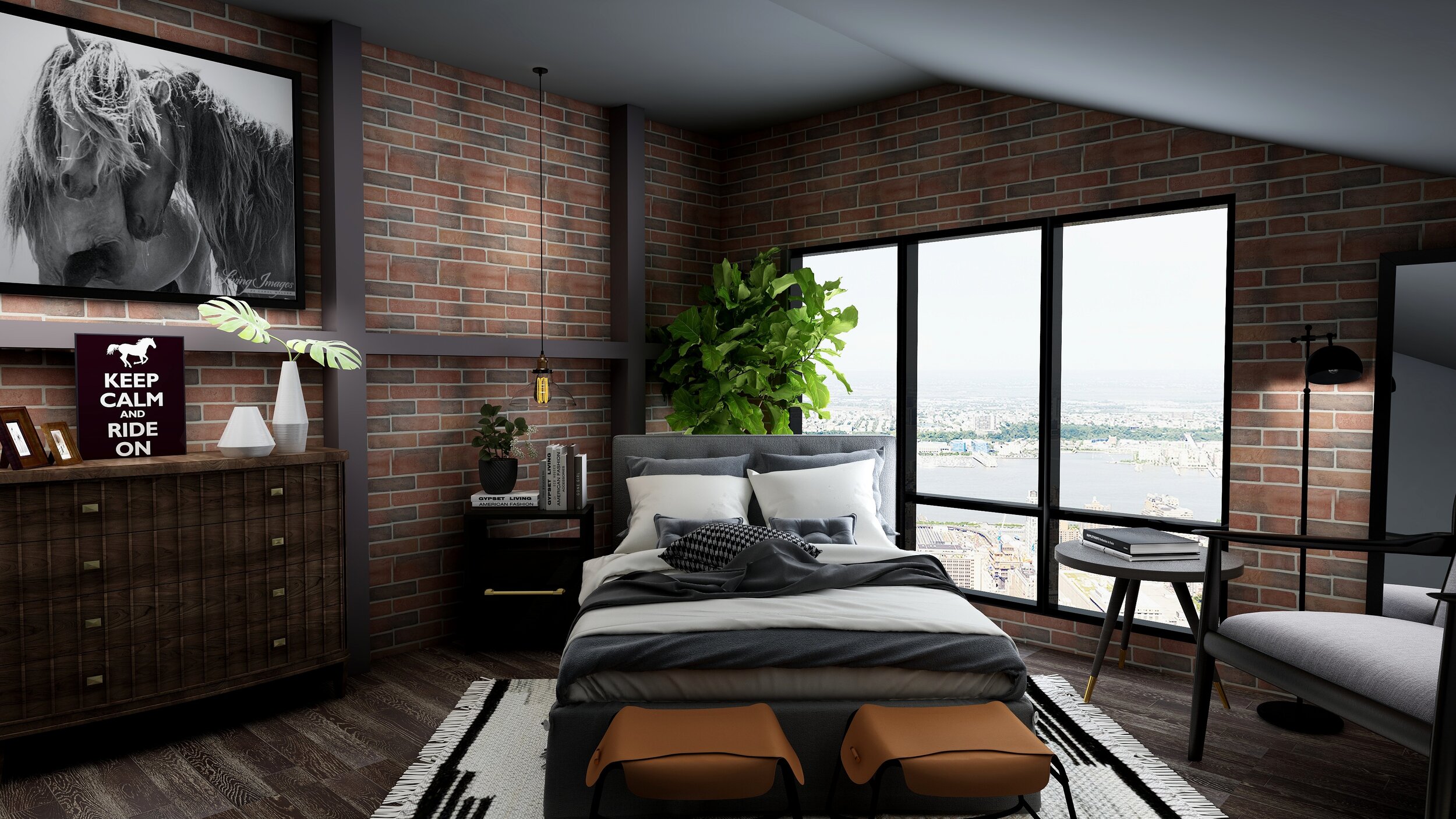 Kamar Hotel Bergaya Industrial MBTI ISTP