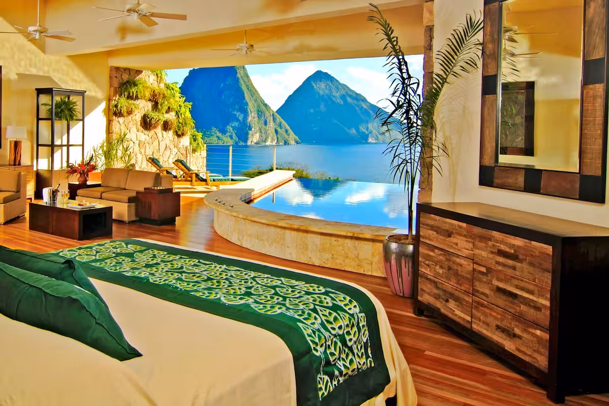 Kamar di Jade Mountain St. Lucia