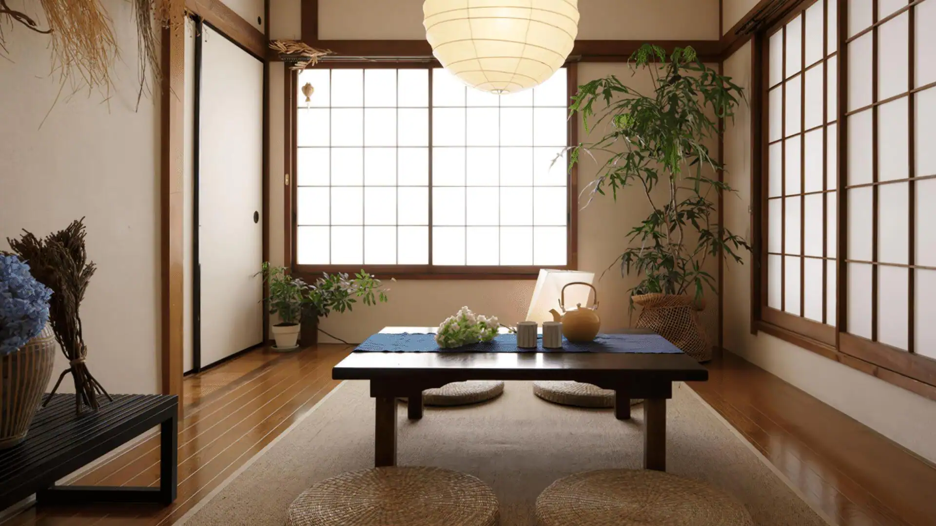 Ruang santai dan teh khas Jepang