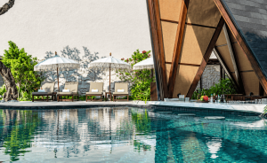 Nuju Uluwatu dengan kolam renang dan area bersantai yang tenang