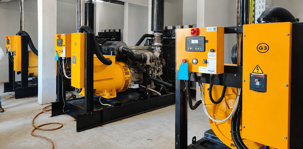 Genset hotel sebagai sumber listrik cadangan saat pasokan utama terputus