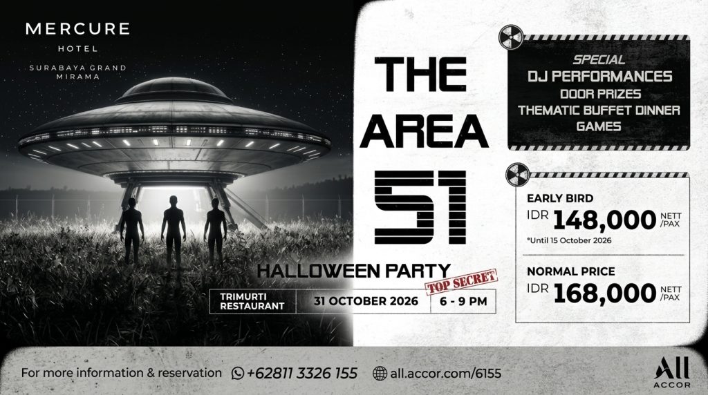 Press Realase "Mercure Surabaya Grand Mirama – The Area 51 Halloween Party"