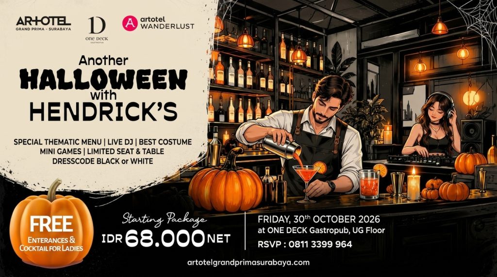 Press Realase "ARTOTEL Grand Prima Surabaya – Another Halloween with Hendrick’s"