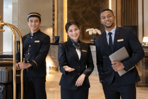 Perbedaan peran resepsionis, bellboy, dan concierge dalam pelayanan hotel